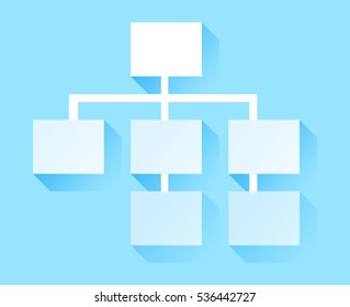 Delegating And Organization Structure Icon. Hierarchy Concept.