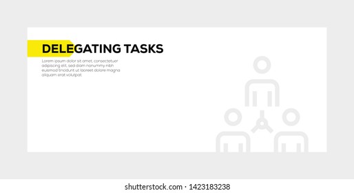 DELEGATING TASKS ICON AND ILLUSTRATION CONCEPT