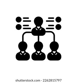 Delegating Tasks icon in vector. Logotype