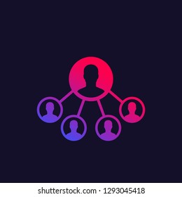 delegation business icon, vector