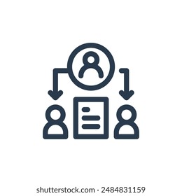Delegation for Business Operation Vector Icon