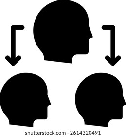 delegation glyph icon illustration vector