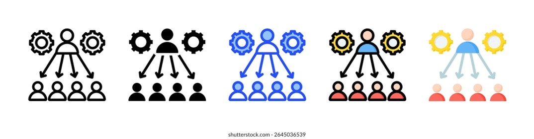 Delegation Icon Collection With Multiple Styles