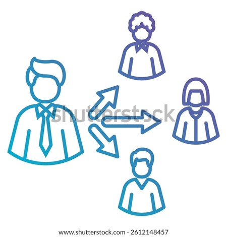 Delegation icon Gradient Fill style.