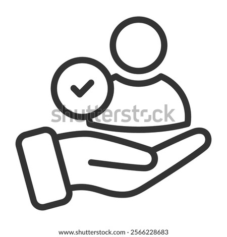 Delegation Icon Lineal Style Vector Illustration