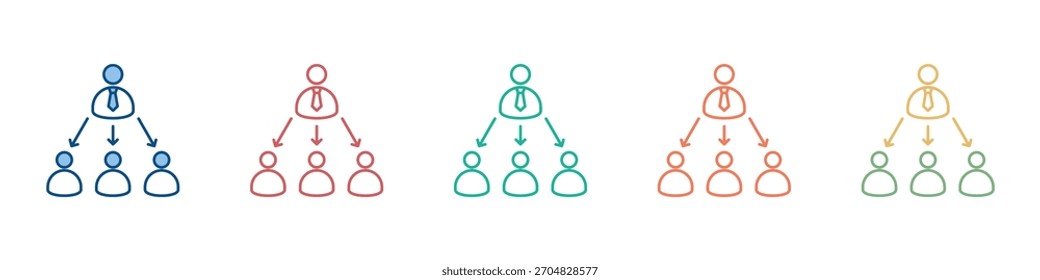 Conjunto de iconos de delegación Colección de estilos múltiples