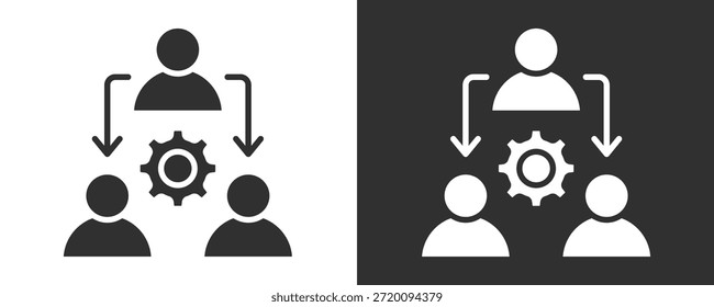 Delegation Icon Set Vector Collection Isolated In Black And White