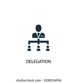 Delegation icon. Simple element illustration. Delegation symbol design from Project management collection. Can be used for web and mobile.