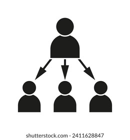 Delegation icon. Teamwork sign. Vector illustration. EPS 10.
