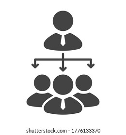 icono Delegación, signo de equipo vector