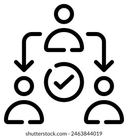 Delegation icon for web, app, infographic, etc