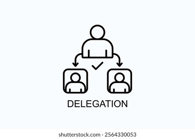 Delegation Isolated Vector, Icon Or Logo Sign Symbol Illustration