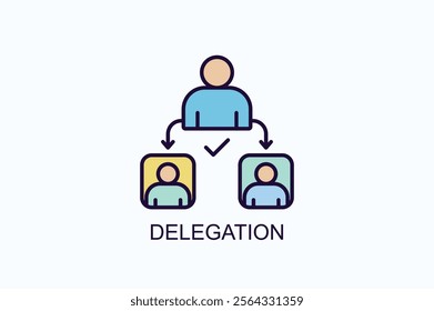 Delegation Isolated Vector, Icon Or Logo Sign Symbol Illustration