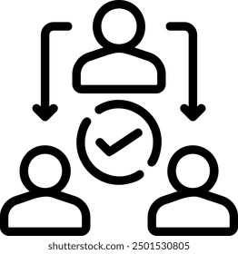 delegation line icon illustration vector