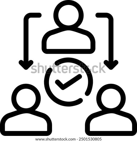 delegation line icon illustration vector