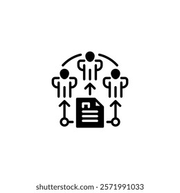 Delegation line icon. Universal creative premium symbol. Vector sign icon logo template. Vector illustration