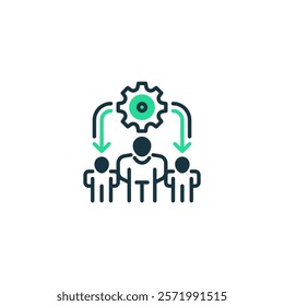 Delegation line icon. Universal creative premium symbol. Vector sign icon logo template. Vector illustration