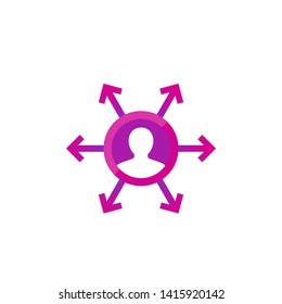 delegation, management icon for web