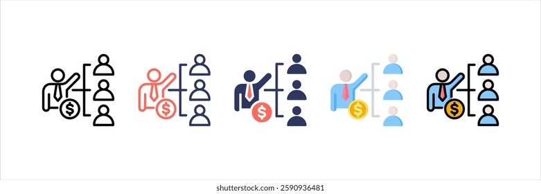 Delegation Multi Style Icon Set