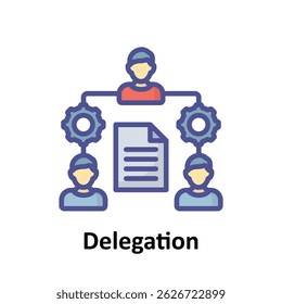 Delegation Vector icon which can easily modify or edit 

