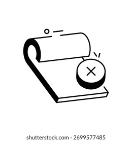 Excluir ilustração de stock de ícone de vetor de arquivo