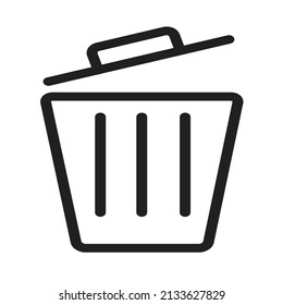 Delet icon, This icon is in the form of a trash can