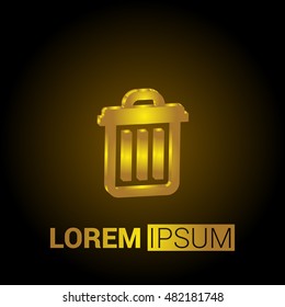 Delete 3D Golden Metallic Premium Royal Corporate Logo / Icon