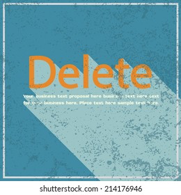 delete abstract grunge blue background, vector illustration 