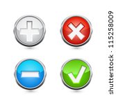 Delete and add buttons. Vector
