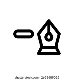 Delete anchor point. Editable stroke vector icon.