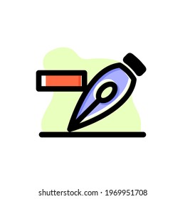 Delete Anchor Point Tool Icon Vector Concept Illustartion Design eps10