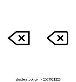 Delete backspace icon for apps and web sites