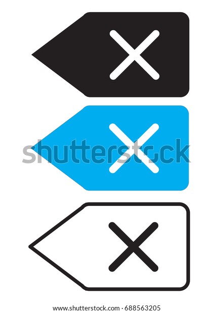 Delete Backspace Key Icon On White Stock Vector (Royalty Free ...