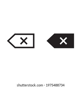 Delete backspace keyboard key line art vector icon for apps and websites