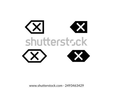 Delete backspace keyboard key line  icon for apps and websites line and flat icons set, editable stroke isolated on white, linear vector outline illustration, symbol logo design style