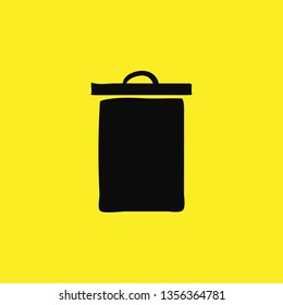 delete bag icon vector
