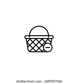 delete from basket icon vector illustration