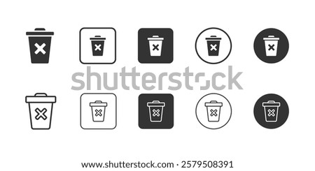 delete, bin, rubbish, trash, eliminate, garbage, button, can, rubbish, uninstall, Essential Icons and Trending Styles for Mobile Apps, Websites, and Software. Minimalistic, Flat Design, Line Icons.