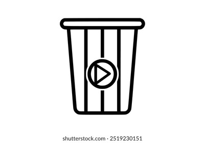 Delete black icon, isolated on white background. Vector illustration.