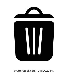 Delete black icon vector illustration. Recycling sign