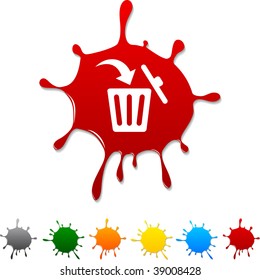 Delete  blot icon. Vector illustration.