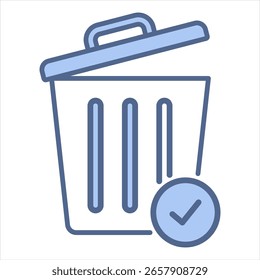 Delete Blue Icon Vector Illustration