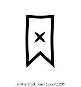 Delete bookmark outline icon. linear style sign for mobile concept and web design. Bookmark minus simple line vector icon. Symbol, logo illustration. Pixel perfect vector graphics