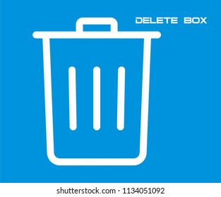 DELETE BOX VECTOR ICON 