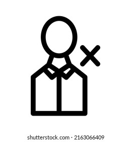 delete business man icon or logo isolated sign symbol vector illustration - high quality black style vector icons
