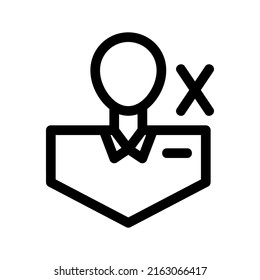 delete business man icon or logo isolated sign symbol vector illustration - high quality black style vector icons

