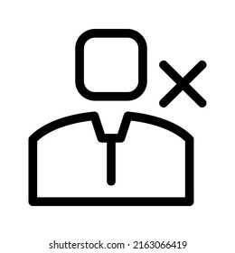 delete business man icon or logo isolated sign symbol vector illustration - high quality black style vector icons
