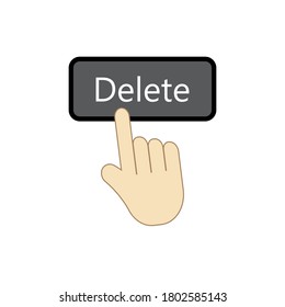 571 Finger pressing delete button Images, Stock Photos & Vectors ...