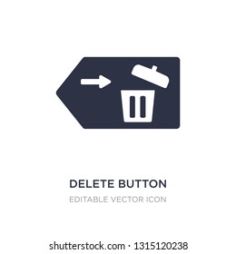 delete button icon on white background. Simple element illustration from UI concept. delete button icon symbol design.