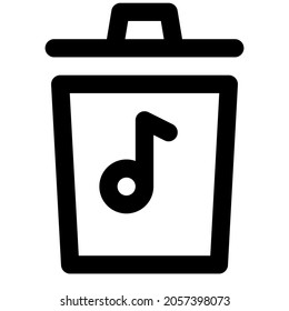 Delete button for the songs and audio from the playlist